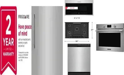6 Piece Package Includes Refrigerator, Freezer, Cooktop, Wall Oven, Microwave And Dishwasher