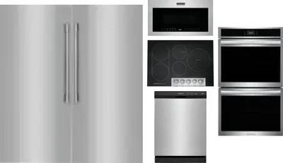 6 Piece Package Includes Refrigerator, Freezer, Cooktop, Wall Oven, Microwave And Dishwasher