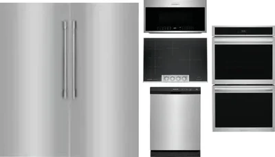 6 Piece Package Includes Refrigerator, Freezer, Cooktop, Wall Oven, Microwave And Dishwasher