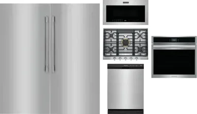 6 Piece Package Includes Refrigerator, Freezer, Cooktop, Wall Oven, Microwave And Dishwasher