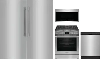 5 Piece Package Includes Refrigerator, Freezer, Range, Microwave And Dishwasher