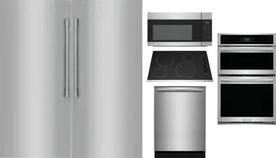 6 Piece Package Includes Refrigerator, Freezer, Cooktop, Wall Oven, Microwave And Dishwasher