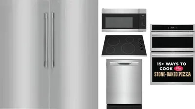 6 Piece Package Includes Refrigerator, Freezer, Cooktop, Wall Oven, Microwave And Dishwasher