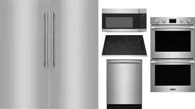 6 Piece Package Includes Refrigerator, Freezer, Cooktop, Wall Oven, Microwave And Dishwasher