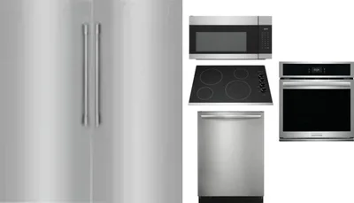 6 Piece Package Includes Refrigerator, Freezer, Cooktop, Wall Oven, Microwave And Dishwasher