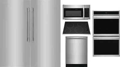 6 Piece Package Includes Refrigerator, Freezer, Cooktop, Wall Oven, Microwave And Dishwasher