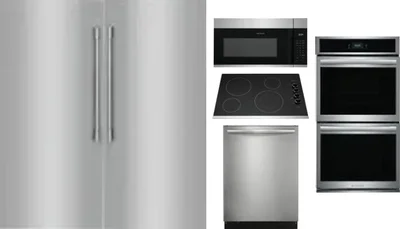 6 Piece Package Includes Refrigerator, Freezer, Cooktop, Wall Oven, Microwave And Dishwasher