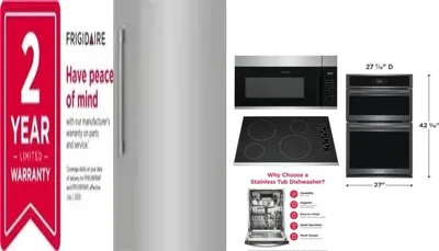 6 Piece Package Includes Refrigerator, Freezer, Cooktop, Wall Oven, Microwave And Dishwasher