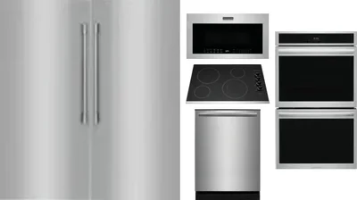 6 Piece Package Includes Refrigerator, Freezer, Cooktop, Wall Oven, Microwave And Dishwasher