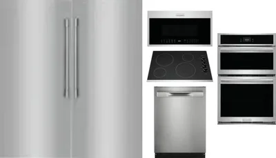 6 Piece Package Includes Refrigerator, Freezer, Cooktop, Wall Oven, Microwave And Dishwasher