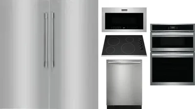 6 Piece Package Includes Refrigerator, Freezer, Cooktop, Wall Oven, Microwave And Dishwasher