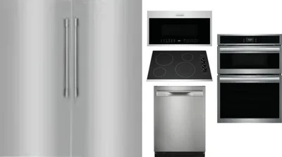 6 Piece Package Includes Refrigerator, Freezer, Cooktop, Wall Oven, Microwave And Dishwasher
