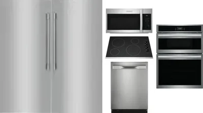 6 Piece Package Includes Refrigerator, Freezer, Cooktop, Wall Oven, Microwave And Dishwasher