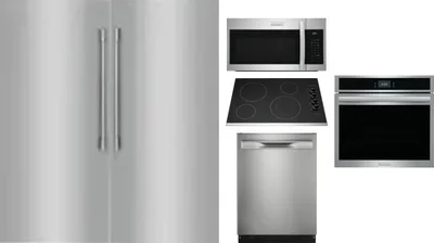 6 Piece Package Includes Refrigerator, Freezer, Cooktop, Wall Oven, Microwave And Dishwasher