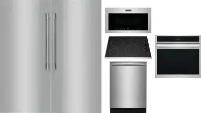 6 Piece Package Includes Refrigerator, Freezer, Cooktop, Wall Oven, Microwave And Dishwasher