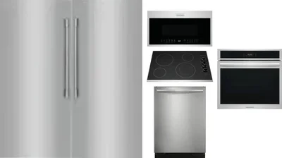 6 Piece Package Includes Refrigerator, Freezer, Cooktop, Wall Oven, Microwave And Dishwasher