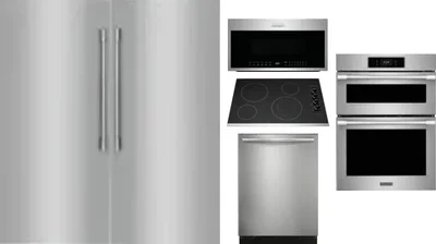 6 Piece Package Includes Refrigerator, Freezer, Cooktop, Wall Oven, Microwave And Dishwasher
