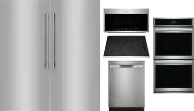 6 Piece Package Includes Refrigerator, Freezer, Cooktop, Wall Oven, Microwave And Dishwasher