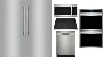 6 Piece Package Includes Refrigerator, Freezer, Cooktop, Wall Oven, Microwave And Dishwasher