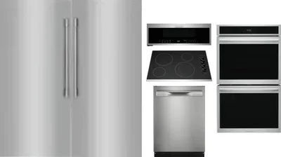 6 Piece Package Includes Refrigerator, Freezer, Cooktop, Wall Oven, Microwave And Dishwasher