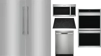 6 Piece Package Includes Refrigerator, Freezer, Cooktop, Wall Oven, Microwave And Dishwasher