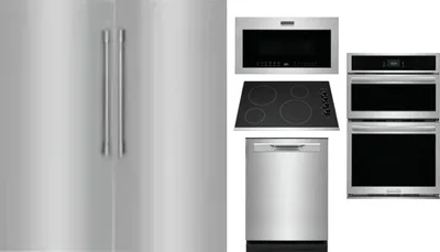 6 Piece Package Includes Refrigerator, Freezer, Cooktop, Wall Oven, Microwave And Dishwasher