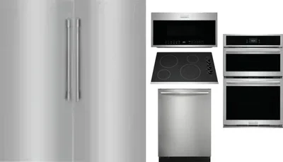 6 Piece Package Includes Refrigerator, Freezer, Cooktop, Wall Oven, Microwave And Dishwasher