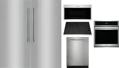 6 Piece Package Includes Refrigerator, Freezer, Cooktop, Wall Oven, Microwave And Dishwasher