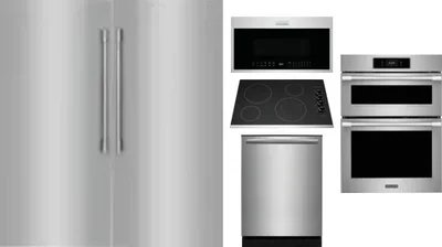 6 Piece Package Includes Refrigerator, Freezer, Cooktop, Wall Oven, Microwave And Dishwasher