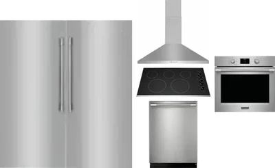 6 Piece Package Includes Refrigerator, Freezer, Cooktop, Wall Oven, Hood And Dishwasher