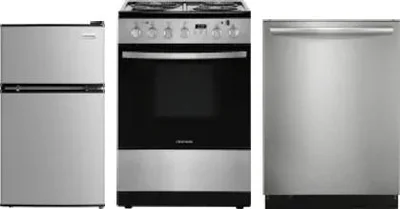3 Piece Package Includes Refrigerator, Range And Dishwasher