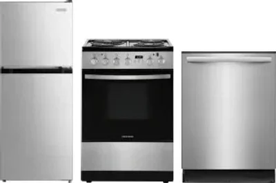 3 Piece Package Includes Refrigerator, Range And Dishwasher