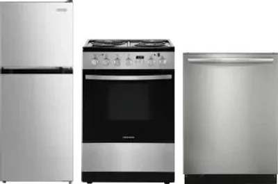 3 Piece Package Includes Refrigerator, Range And Dishwasher