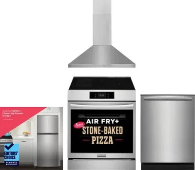 4 Piece Package Includes Refrigerator, Range, Hood And Dishwasher