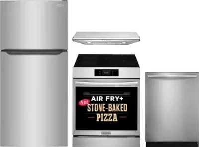 4 Piece Package Includes Refrigerator, Range, Hood And Dishwasher
