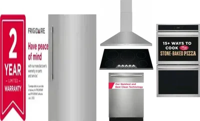 6 Piece Package Includes Refrigerator, Freezer, Cooktop, Wall Oven, Hood And Dishwasher
