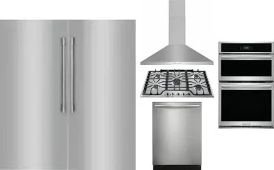 6 Piece Package Includes Refrigerator, Freezer, Cooktop, Wall Oven, Hood And Dishwasher