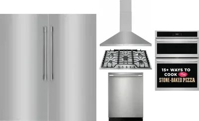 6 Piece Package Includes Refrigerator, Freezer, Cooktop, Wall Oven, Hood And Dishwasher