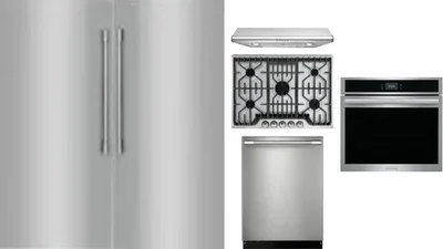 6 Piece Package Includes Refrigerator, Freezer, Cooktop, Wall Oven, Hood And Dishwasher