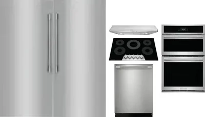 6 Piece Package Includes Refrigerator, Freezer, Cooktop, Wall Oven, Hood And Dishwasher