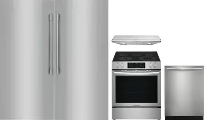 5 Piece Package Includes Refrigerator, Freezer, Range, Hood And Dishwasher