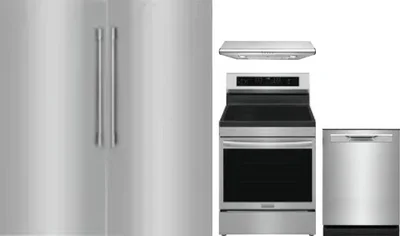 5 Piece Package Includes Refrigerator, Freezer, Range, Hood And Dishwasher