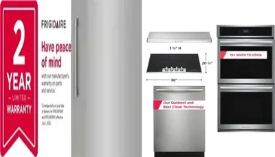 6 Piece Package Includes Refrigerator, Freezer, Cooktop, Wall Oven, Hood And Dishwasher
