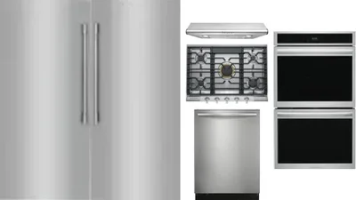 6 Piece Package Includes Refrigerator, Freezer, Cooktop, Wall Oven, Hood And Dishwasher