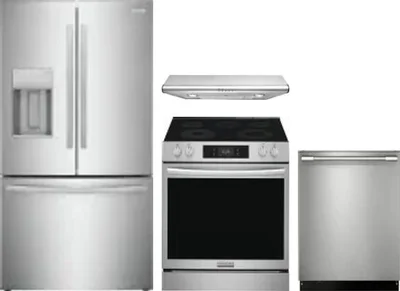 4 Piece Package Includes Refrigerator, Range, Hood And Dishwasher