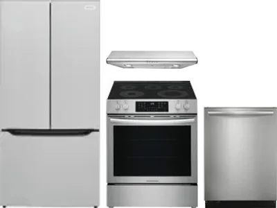 4 Piece Package Includes Refrigerator, Range, Hood And Dishwasher