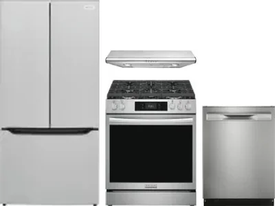 4 Piece Package Includes Refrigerator, Range, Hood And Dishwasher
