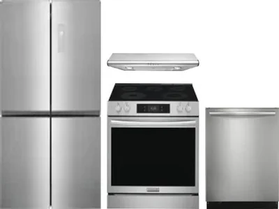 4 Piece Package Includes Refrigerator, Range, Hood And Dishwasher