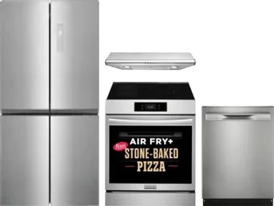 4 Piece Package Includes Refrigerator, Range, Hood And Dishwasher
