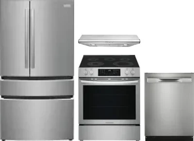 4 Piece Package Includes Refrigerator, Range, Hood And Dishwasher